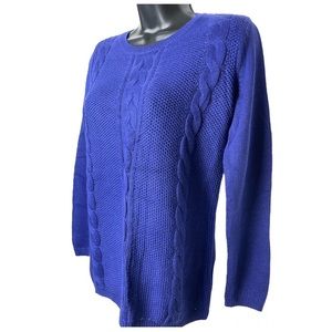 TALBOTS Women Royal Blue Sweater Size P